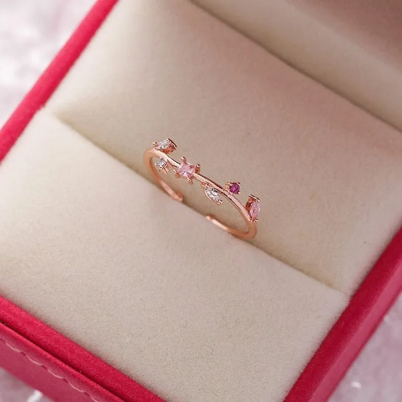 Crystal Flower Ring For Ladies