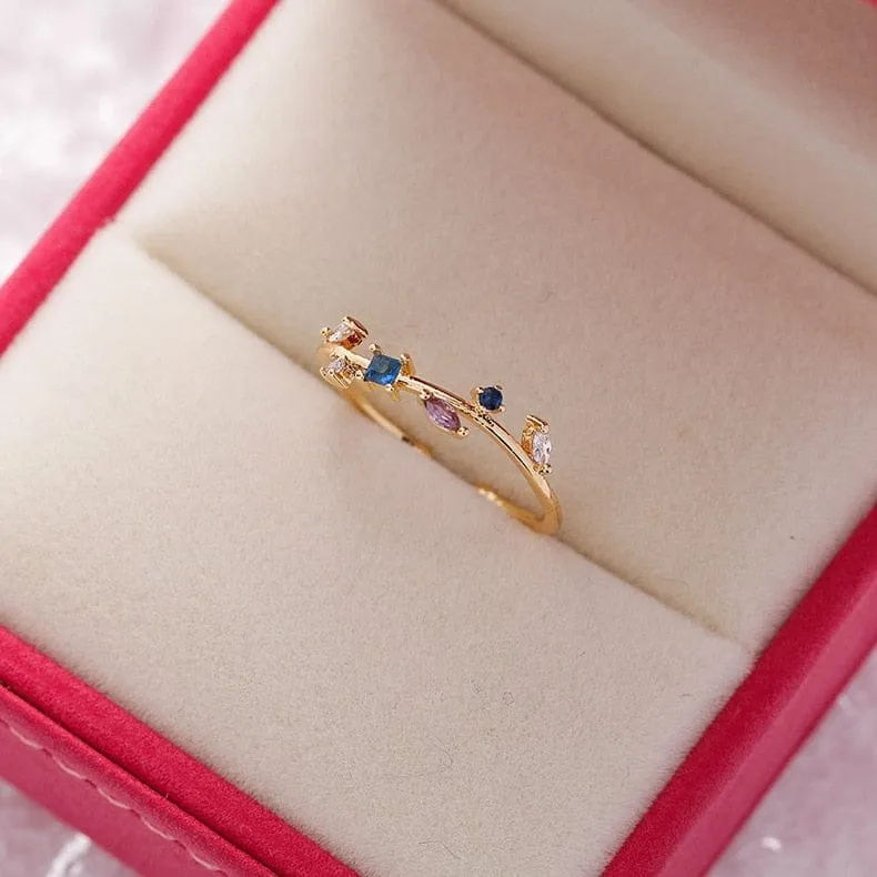 Crystal Flower Ring For Ladies