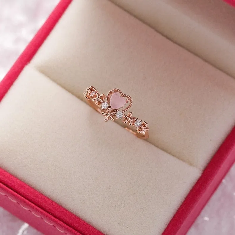 Crystal Flower Ring For Ladies