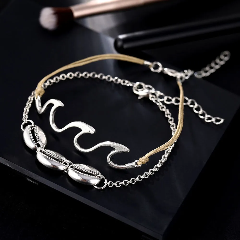 Cute Wave Shell Anklet