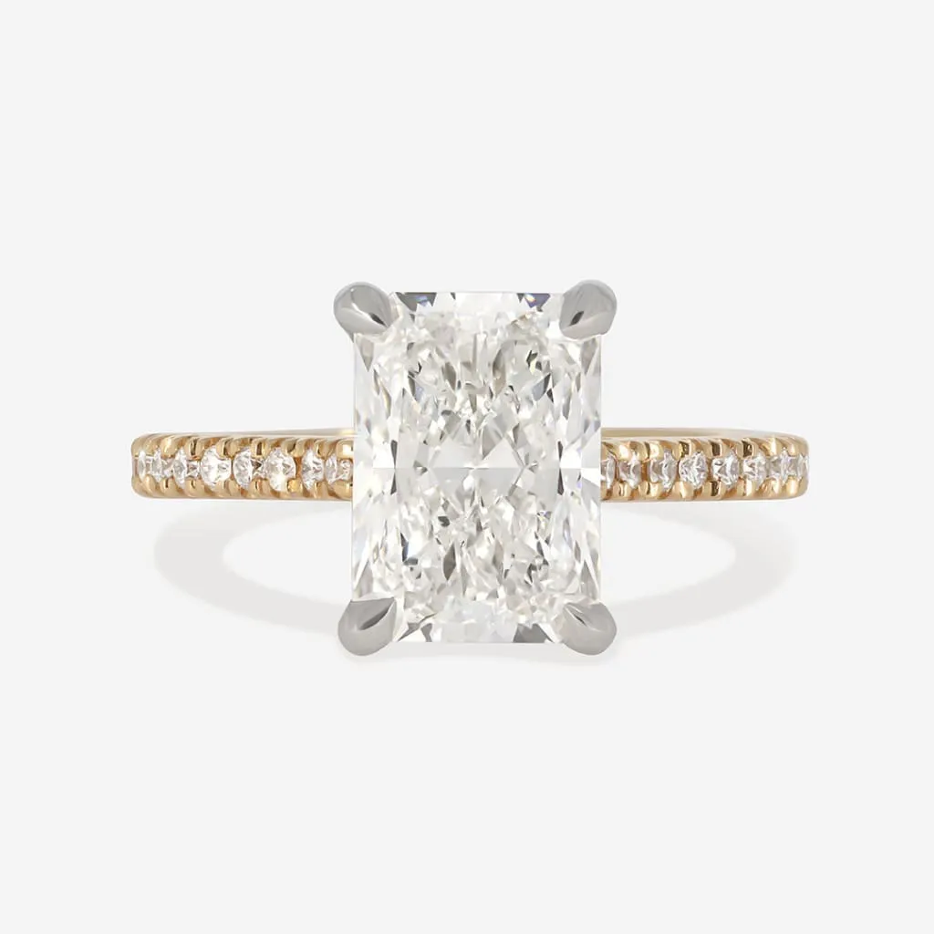 DAVIS | Radiant Solitaire Lab Diamond Set in 18ct Gold 3.25ct
