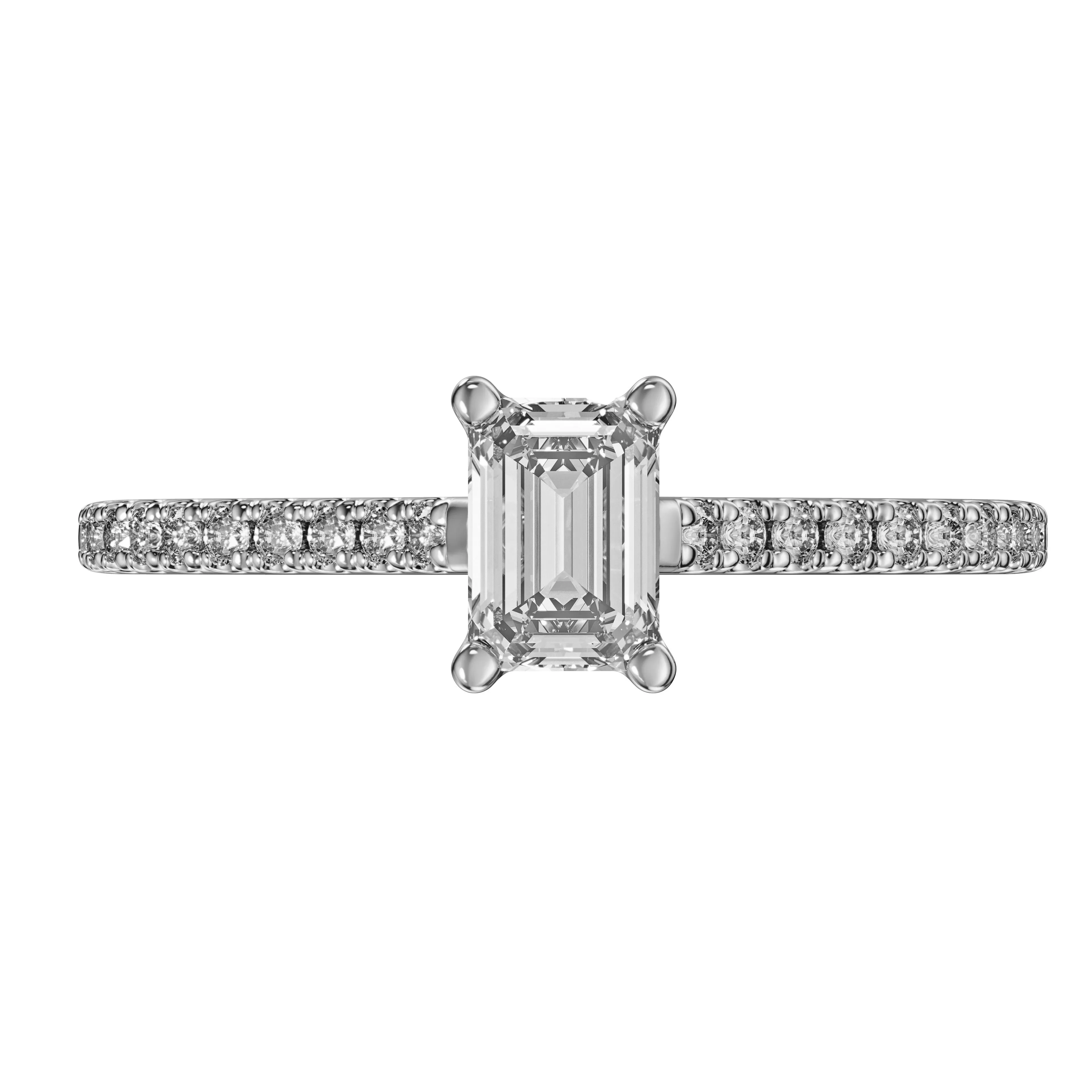 Diamond Accented Emerald/Radiant Setting