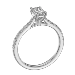 Diamond Accented Emerald/Radiant Setting