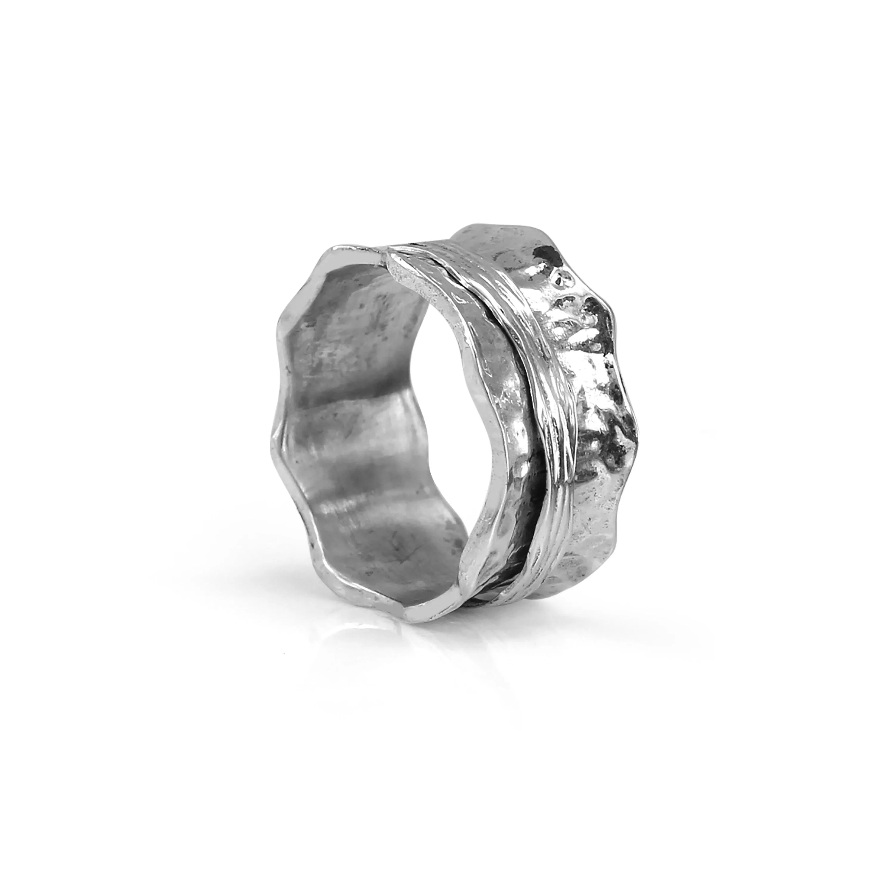 Divine Sterling Silver Spinning Fidget Ring