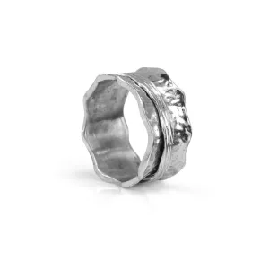 Divine Sterling Silver Spinning Fidget Ring