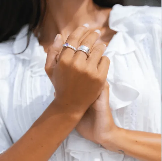 Divine Sterling Silver Spinning Fidget Ring