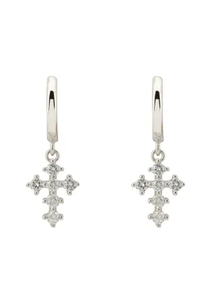 Divinity Fashion Huggie Hoop Earrings in Silver
