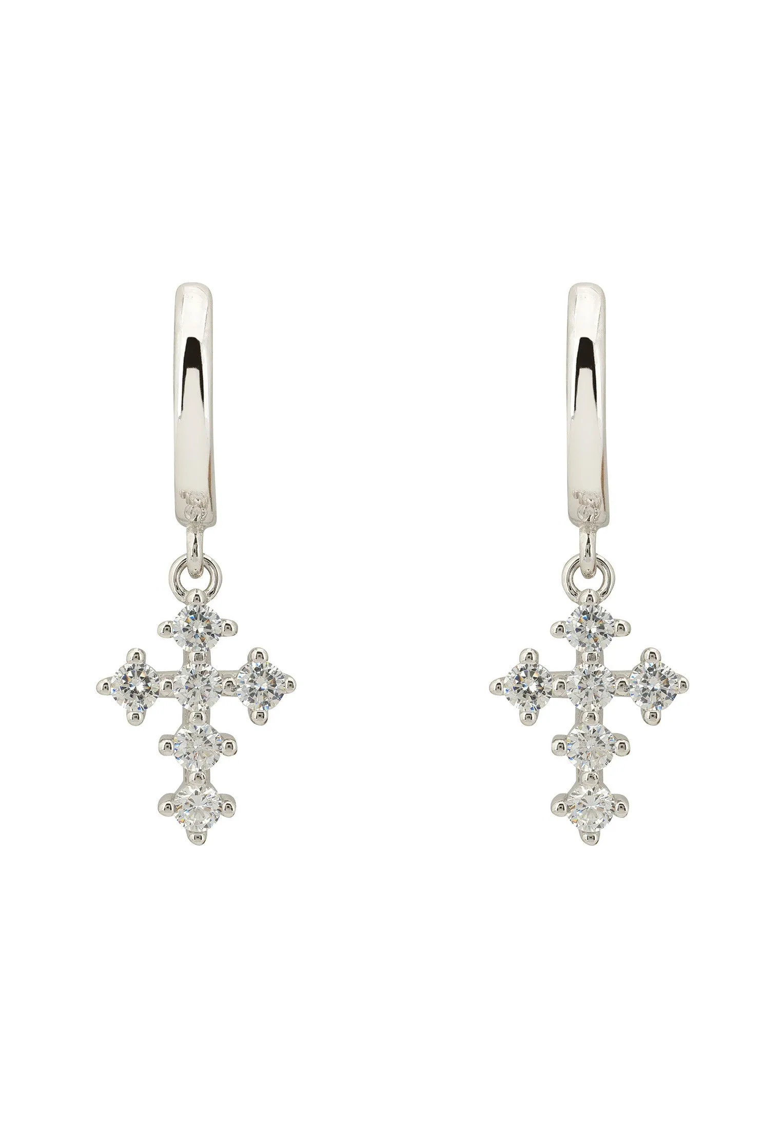 Divinity Fashion Huggie Hoop Earrings in Silver