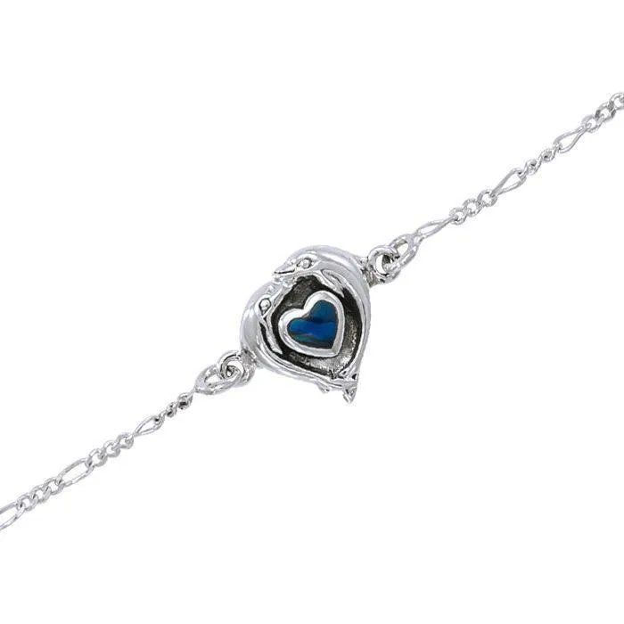 Dolphin Love Silver Anklet TBG387