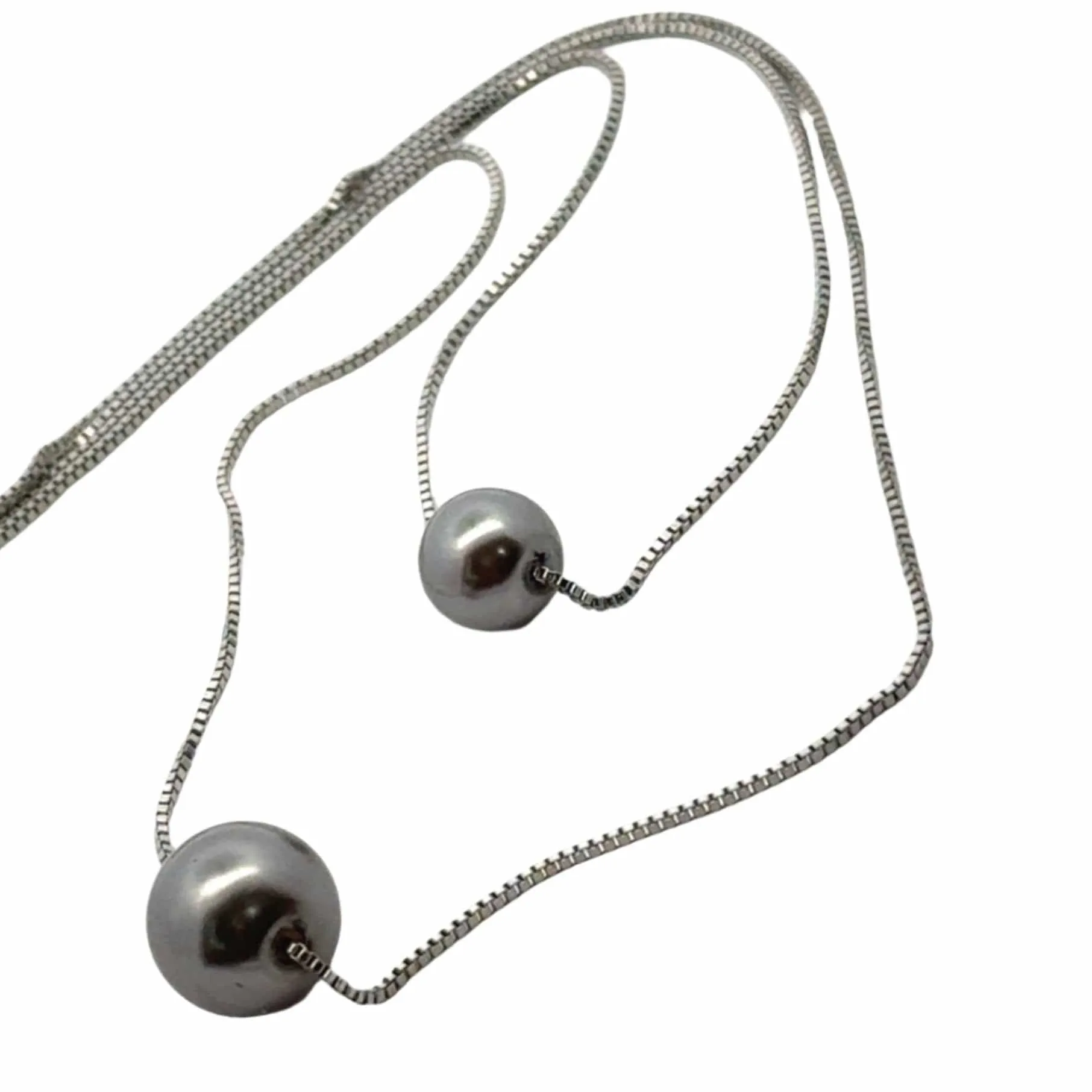 Double Black Pearl Necklace