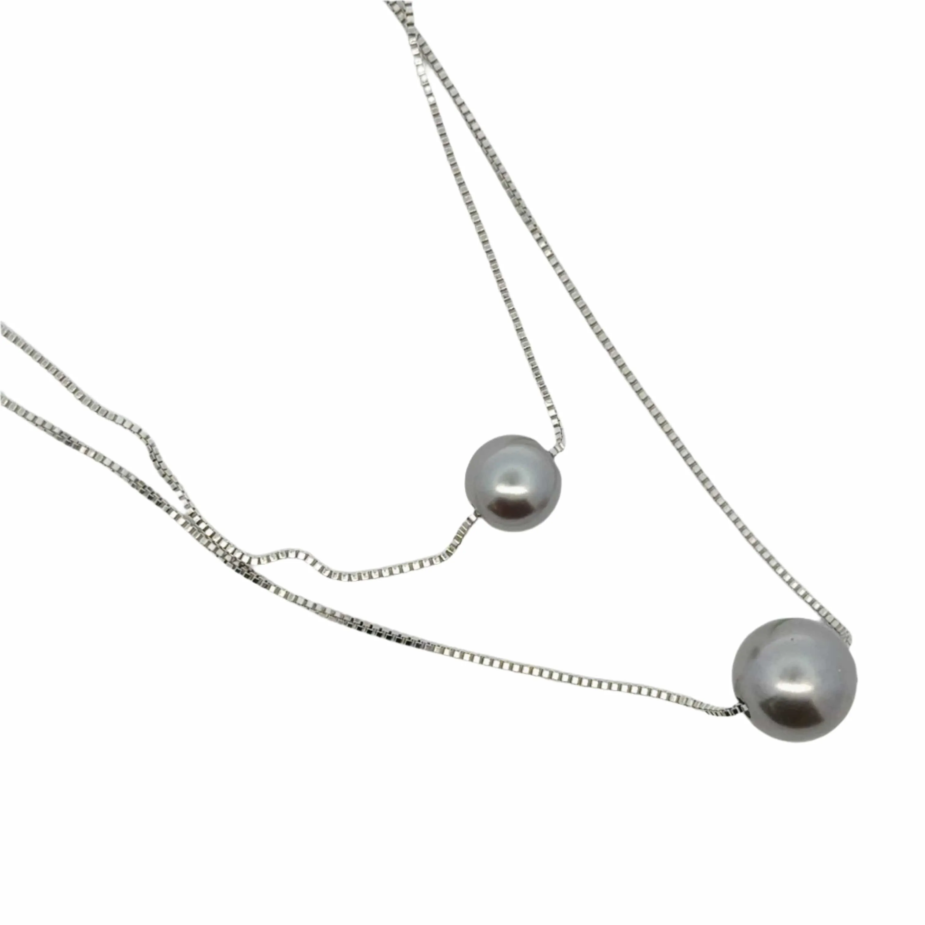 Double Black Pearl Necklace