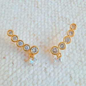 Ellison & Young Crystal Drop Climber Earrings
