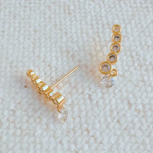 Ellison & Young Crystal Drop Climber Earrings