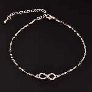 European And American Infinite Fgure 8 Rhinestone Bracelet