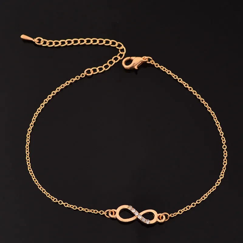 European And American Infinite Fgure 8 Rhinestone Bracelet