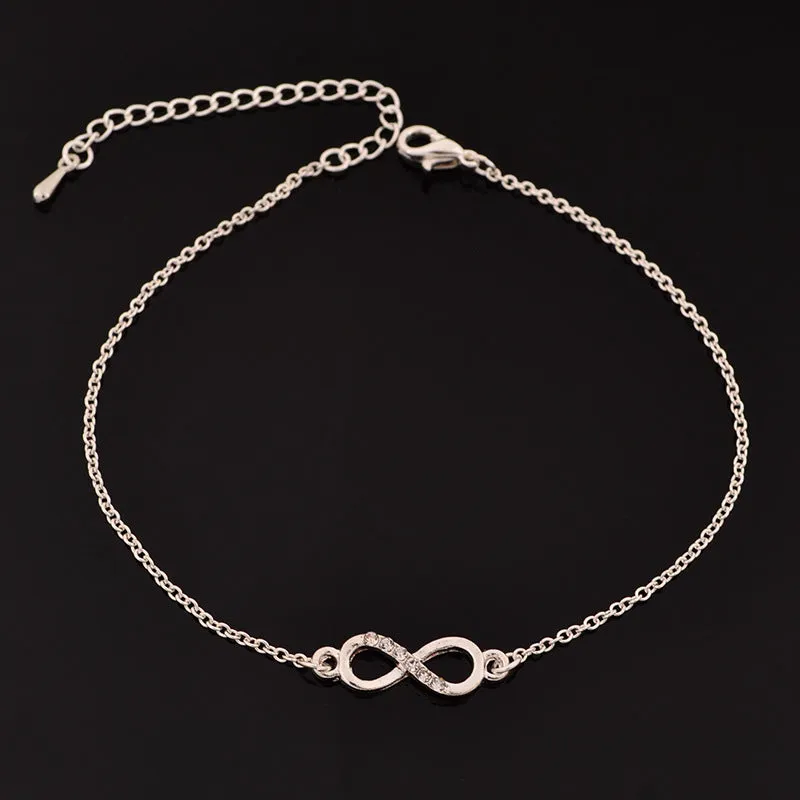 European And American Infinite Fgure 8 Rhinestone Bracelet