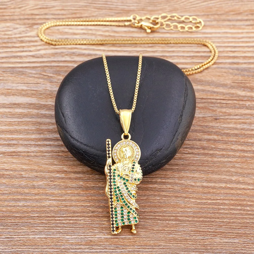 Exquisite Zircon Jude Thaddeus Rainbow Crystal Pendant