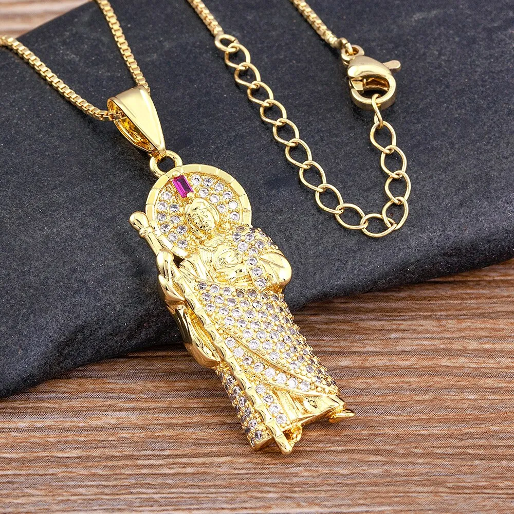 Exquisite Zircon Jude Thaddeus Rainbow Crystal Pendant