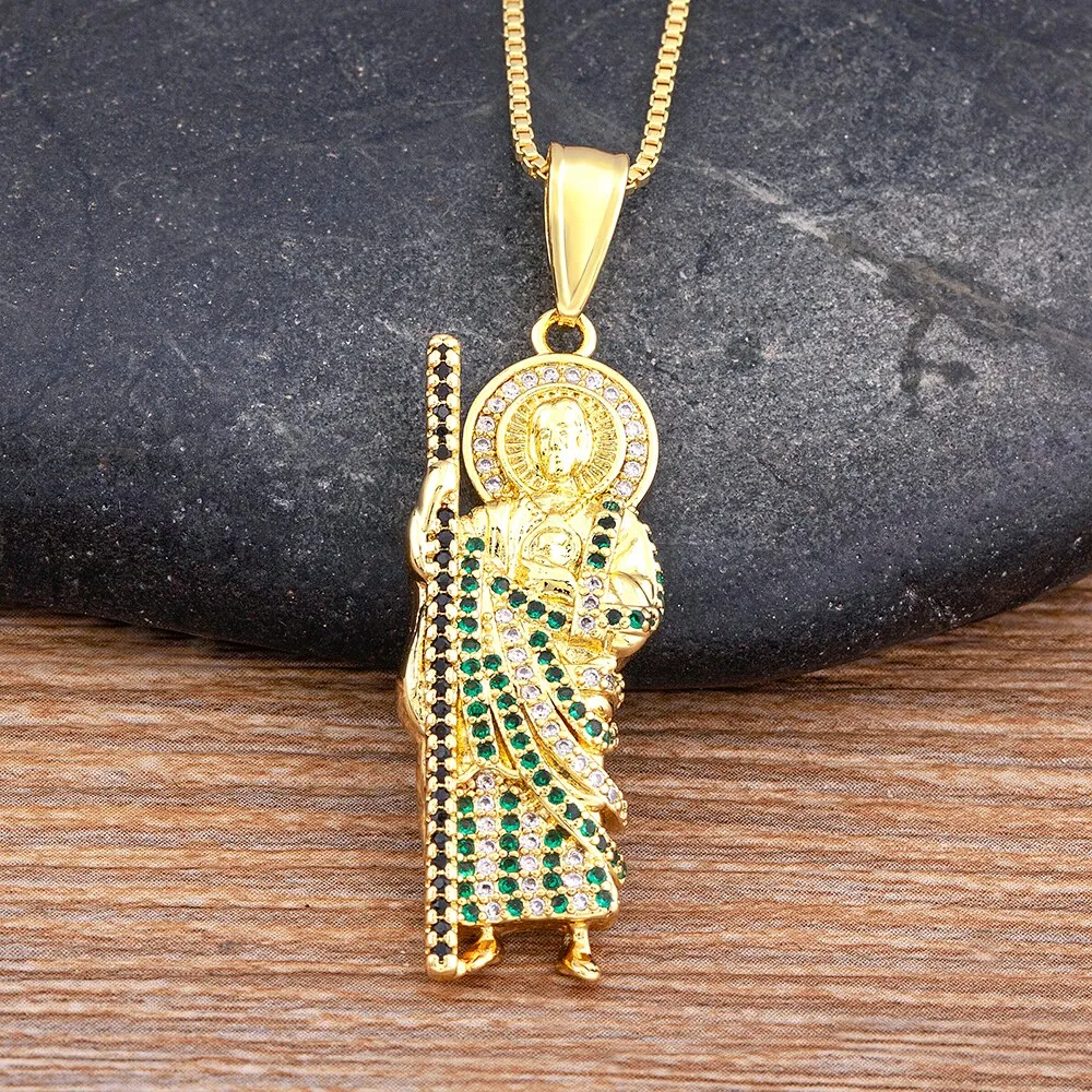 Exquisite Zircon Jude Thaddeus Rainbow Crystal Pendant