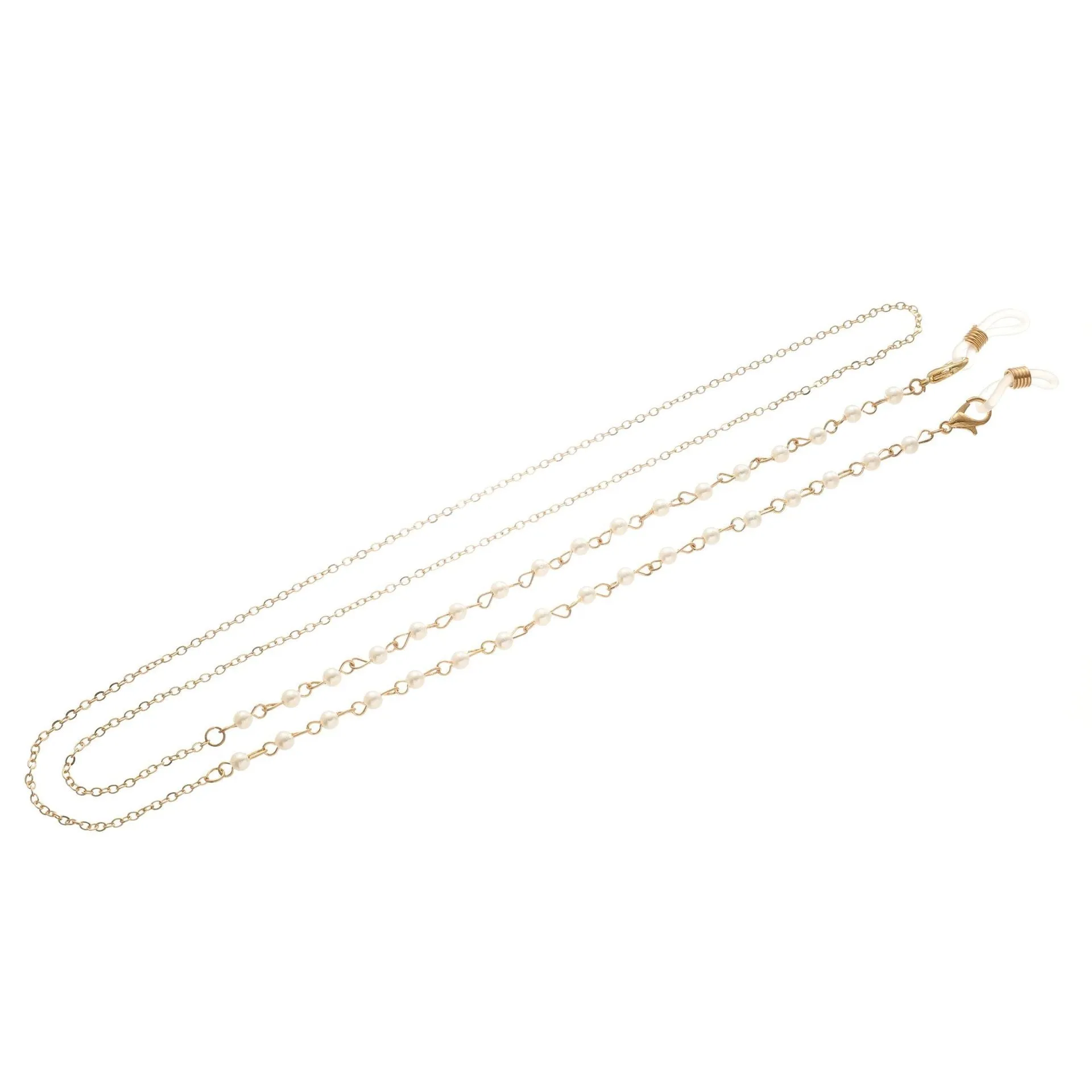 Fashion Reading Glasses Chain for Women Metal Sunglasses Cords Pearl Beaded