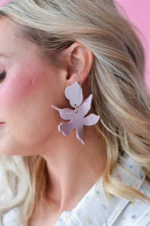 Flora Earrings - Dusty Mauve