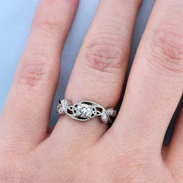 Floral Celtic Engagement Ring