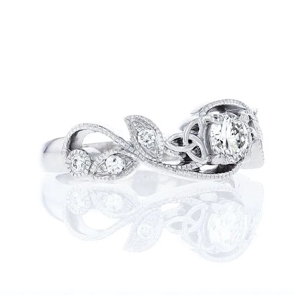 Floral Celtic Engagement Ring