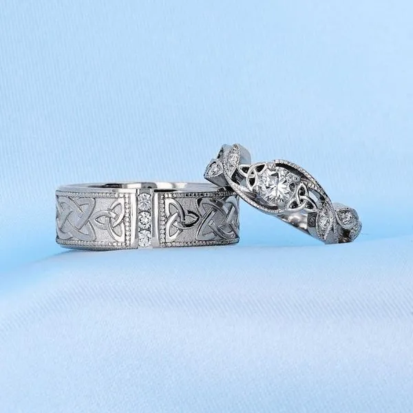Floral Celtic Engagement Ring
