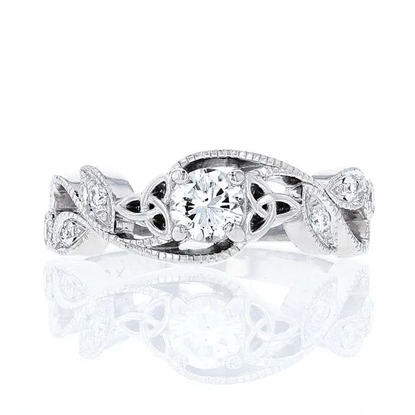 Floral Celtic Engagement Ring