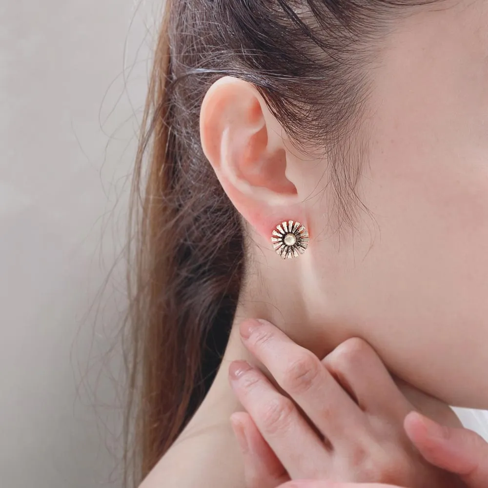 Flower Hoop Multiway Padded Clip On Earrings