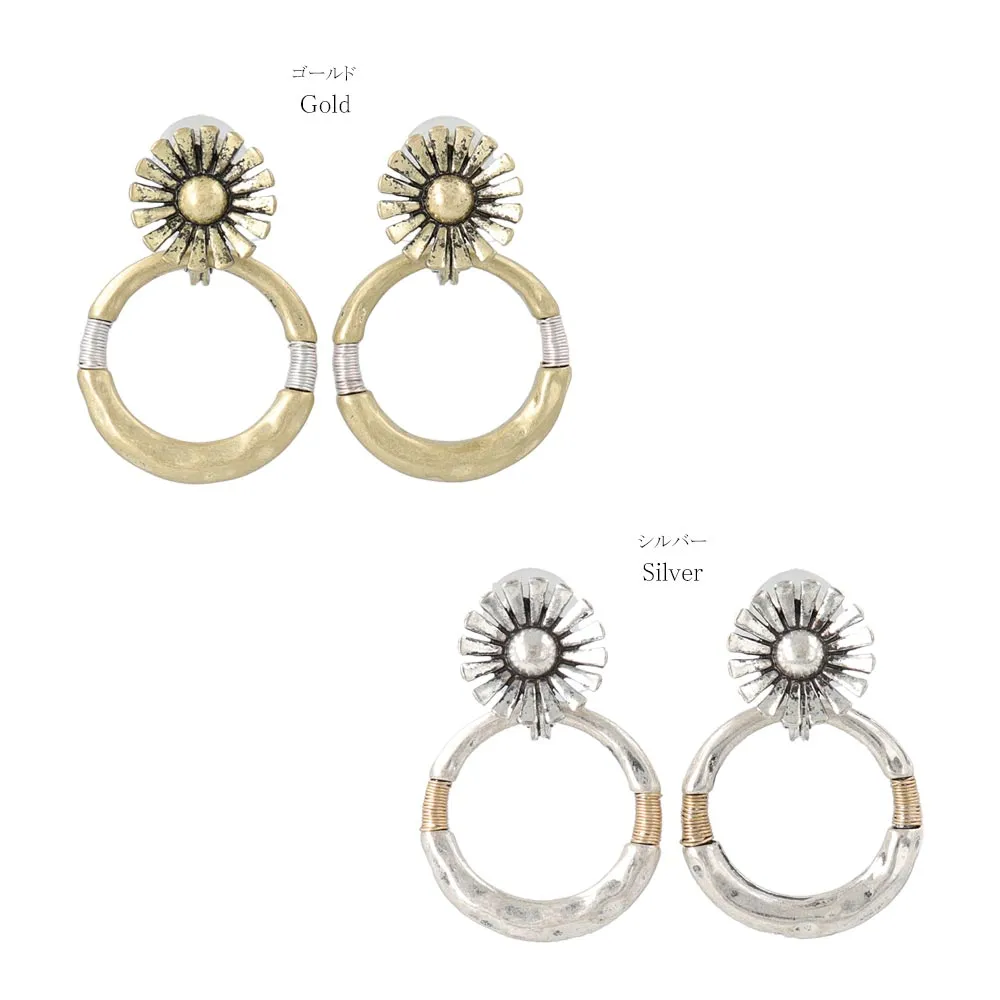 Flower Hoop Multiway Padded Clip On Earrings