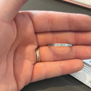 Genuine Pandora Radiant Heart Ring Enamel Cz Baby Blue 54
