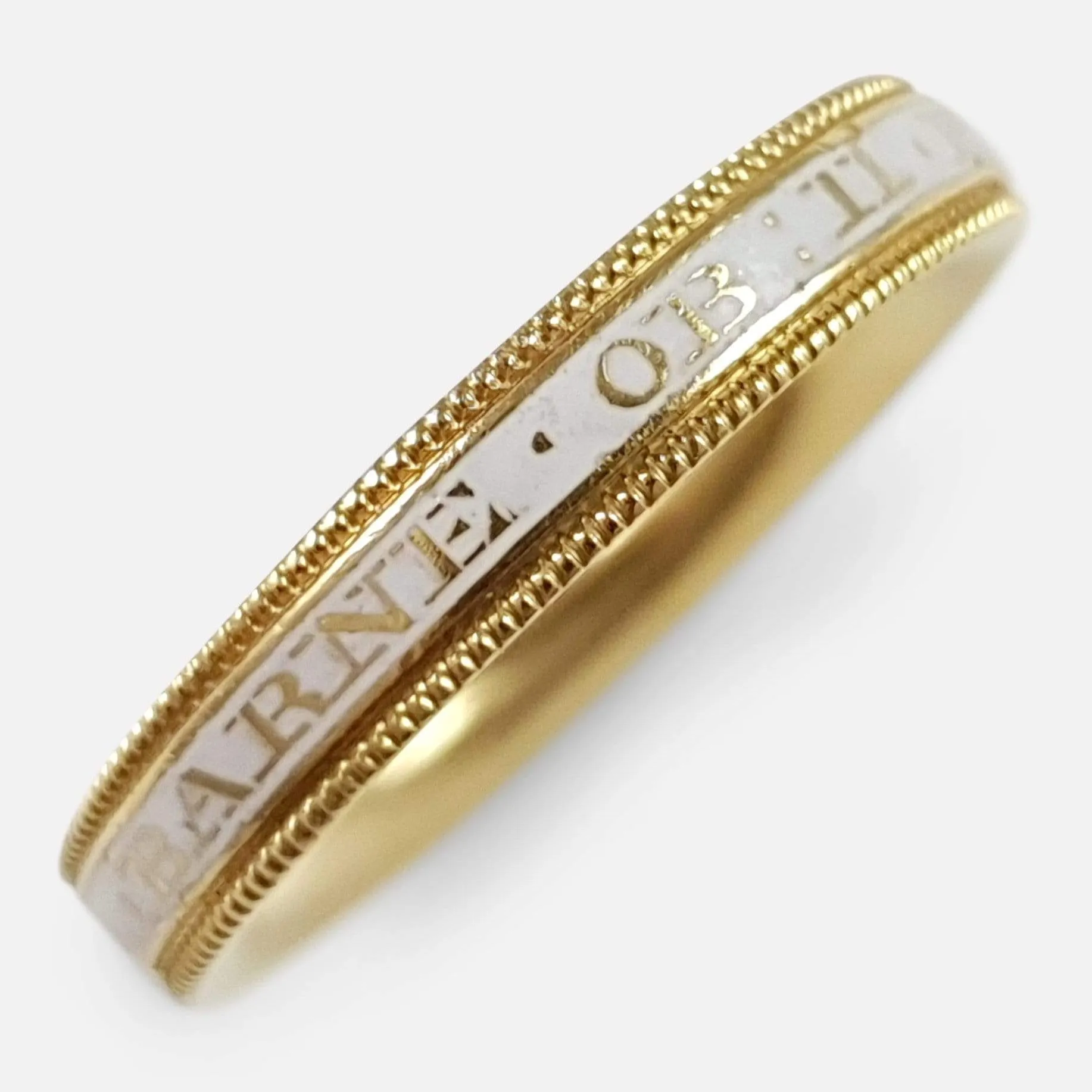George III 18ct Gold and Enamel Mourning Ring, c1781