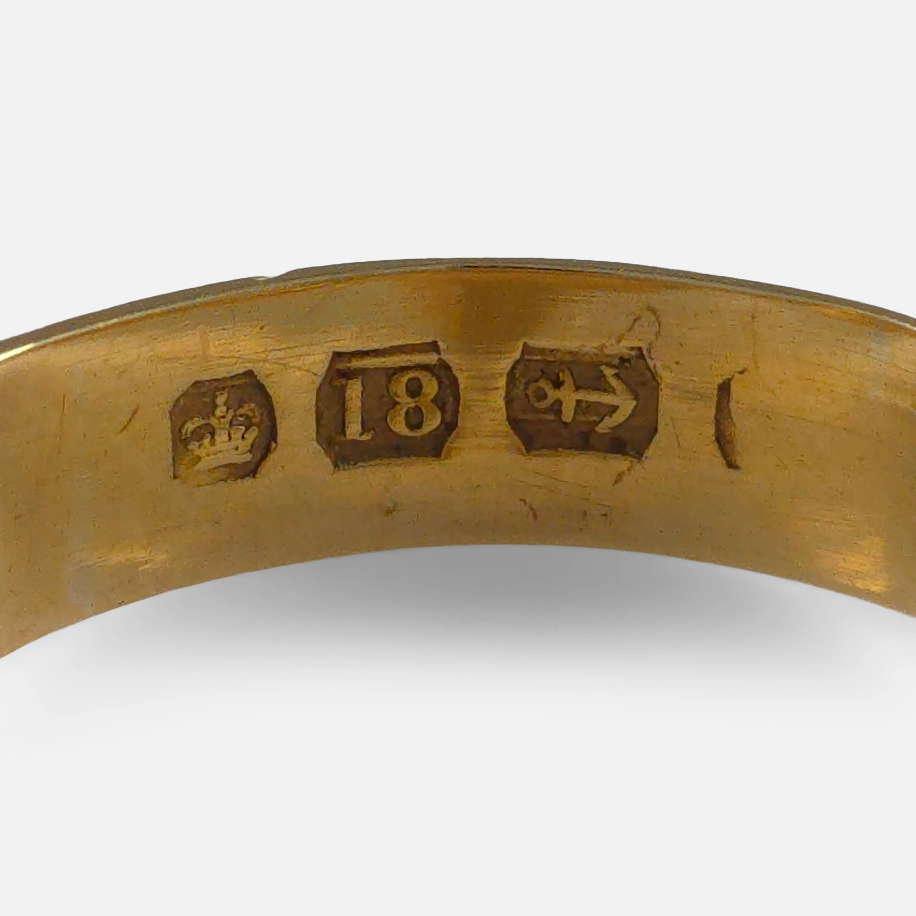 George III 18ct Gold Pearl, and Hair Memorial Ring - Circa 1815