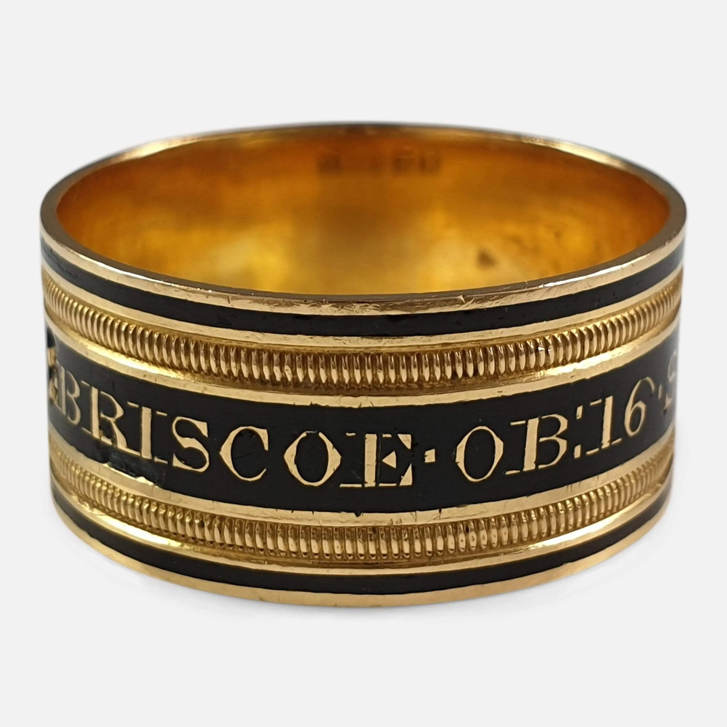 George III 22ct Gold and Enamel Mourning Ring