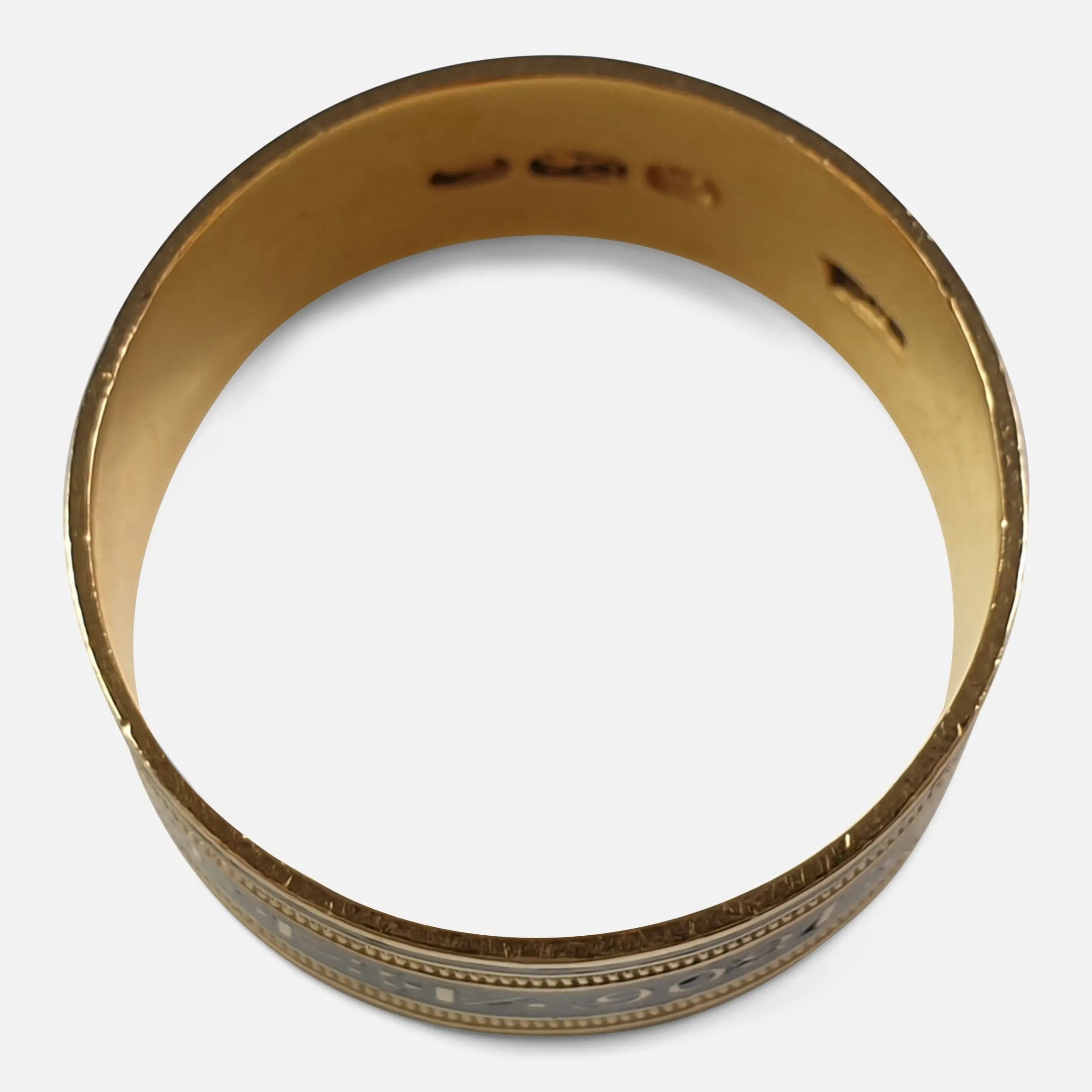 George III 22ct Gold and Enamel Mourning Ring
