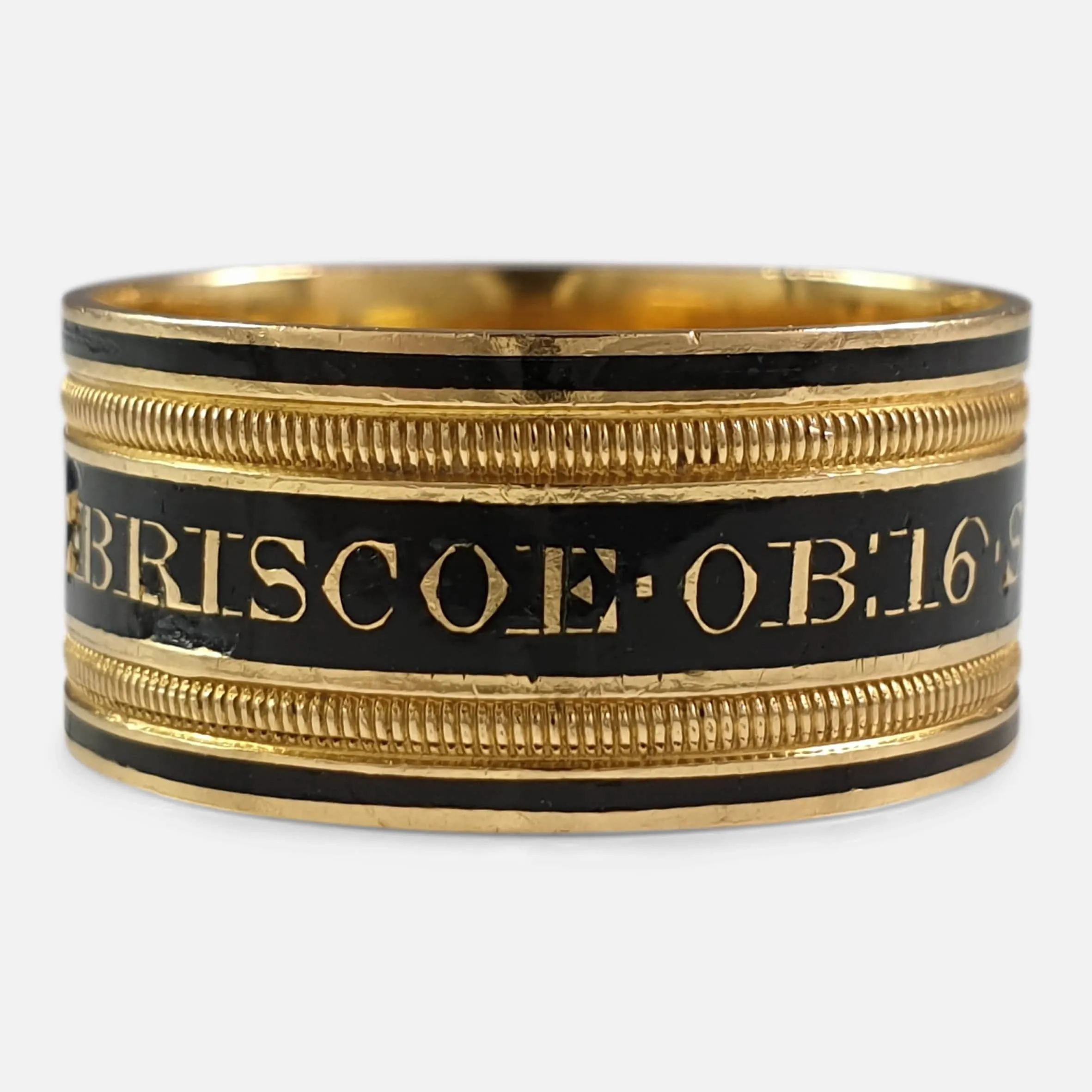 George III 22ct Gold and Enamel Mourning Ring