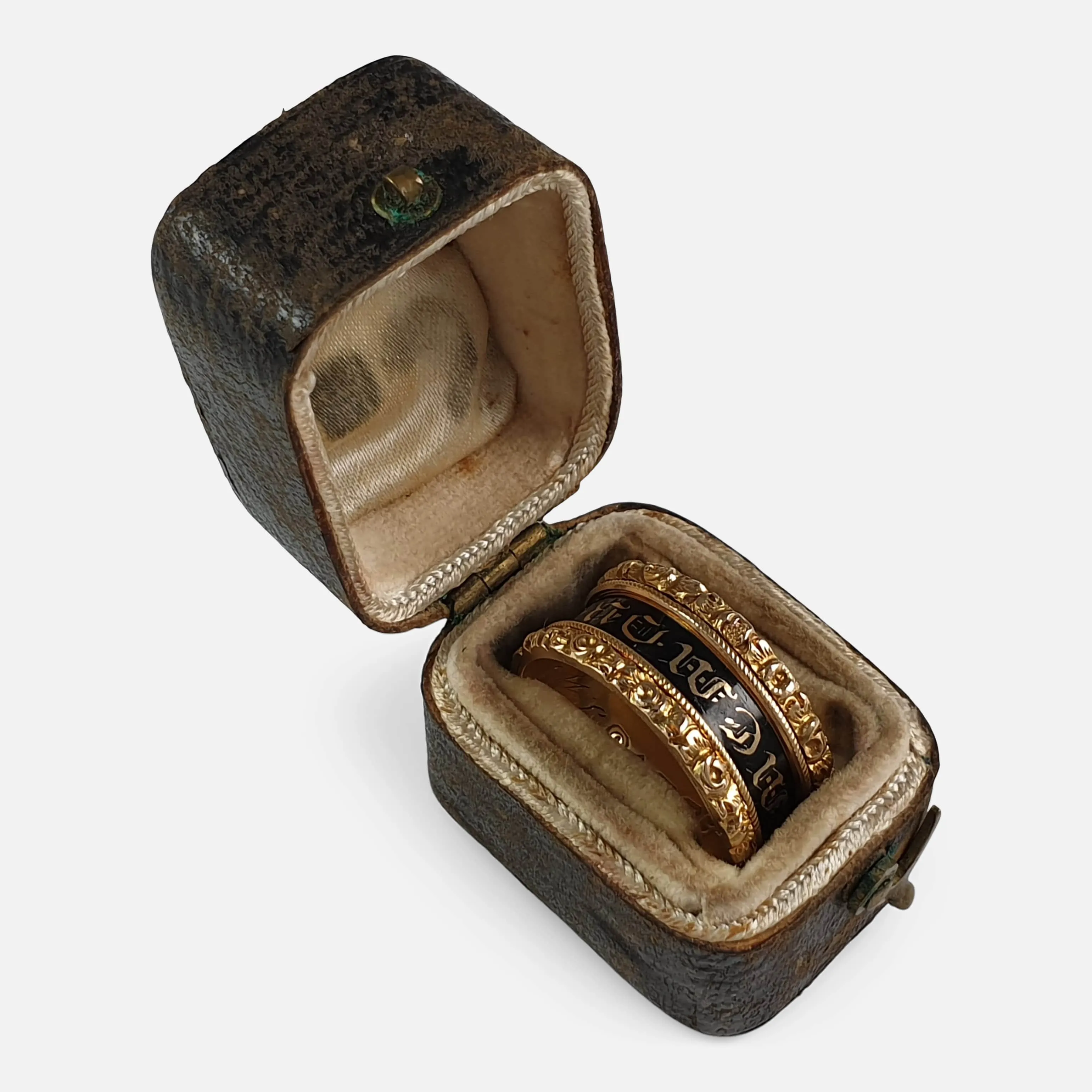 George IV 18ct Gold and Enamel Mourning Ring - 1829