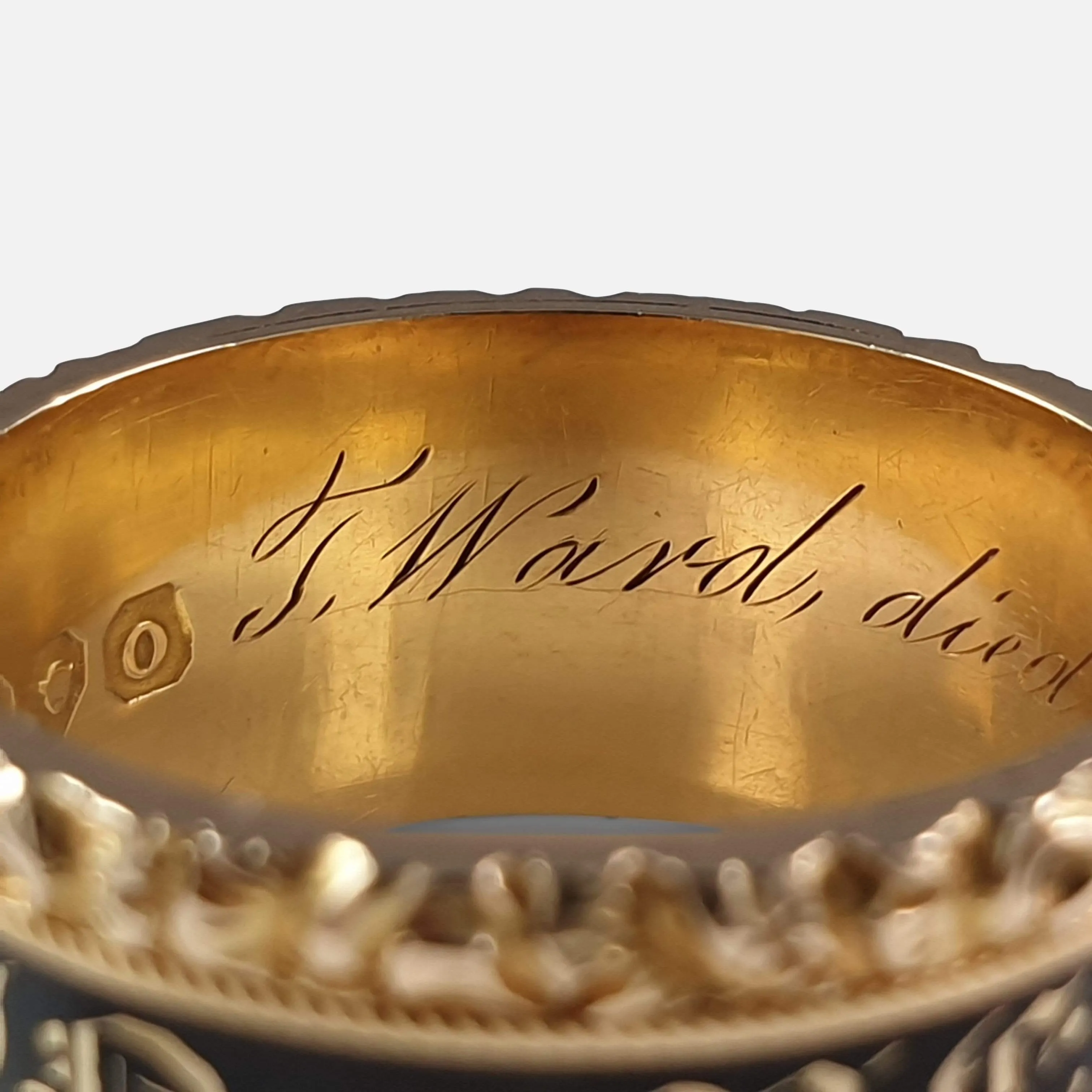 George IV 18ct Gold and Enamel Mourning Ring - 1829