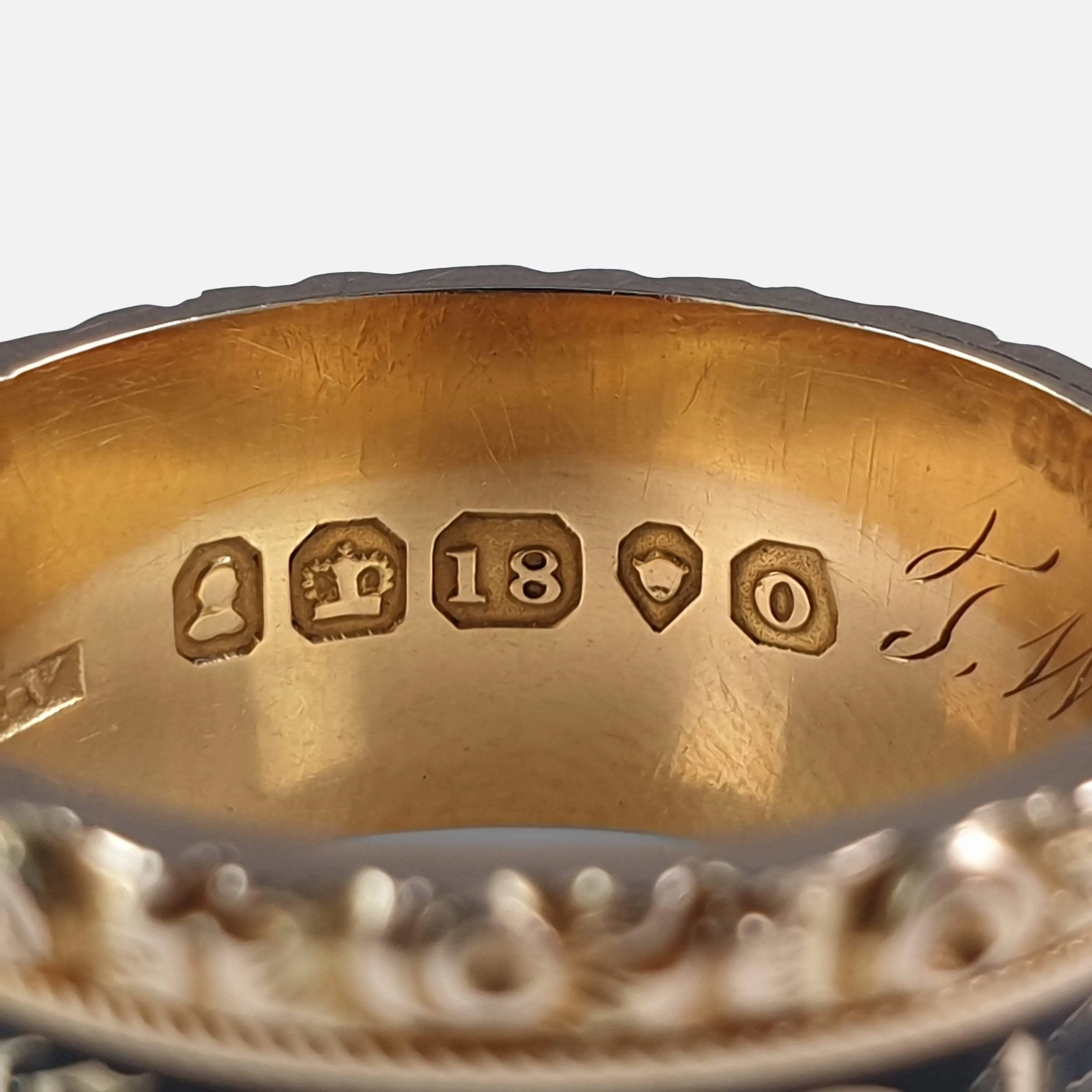 George IV 18ct Gold and Enamel Mourning Ring - 1829