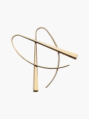 Gold Arc Earrings