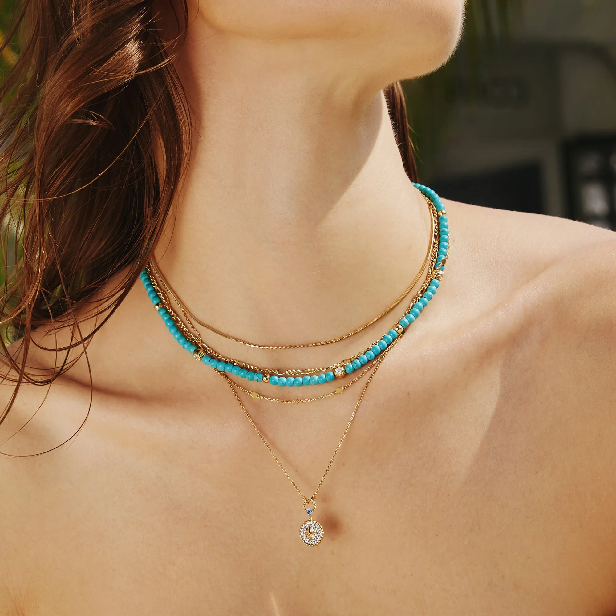 Gold Filia Curb Chain Necklace
