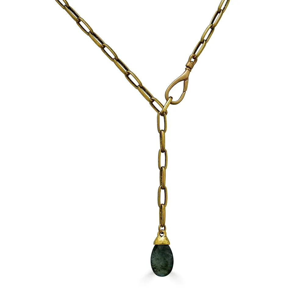GOLD LARIAT PENDANT