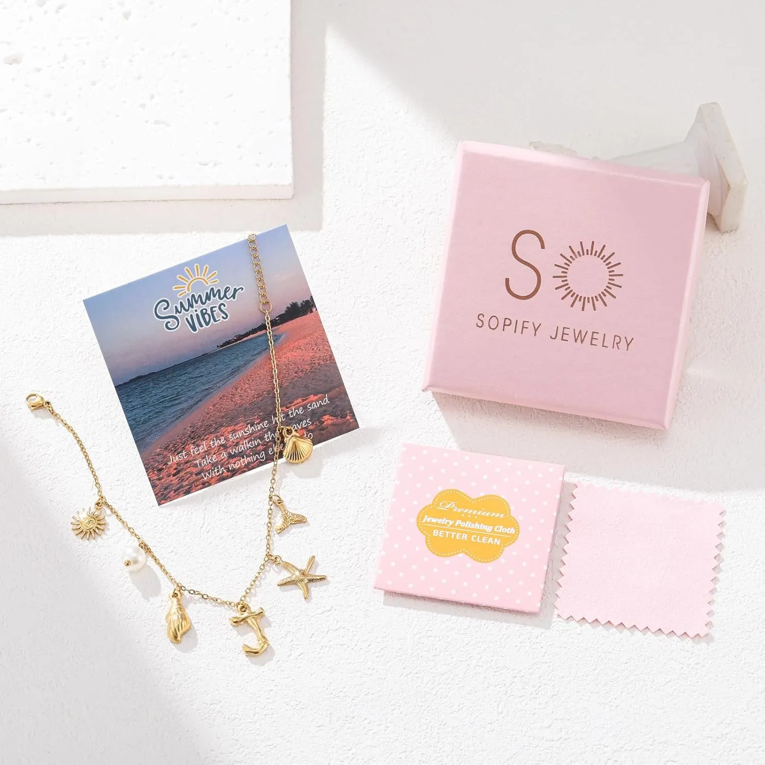 Gold Seashell Initial Ankle for Women Summer Beach Jewelry Stainless Steel Shell Starfish Charm Ankle Bracelets Women Beachy Anklets Jewelry