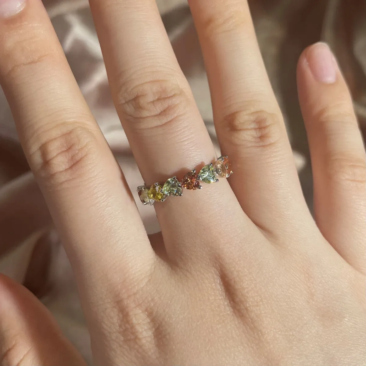 [Goodv]0.25 Carat Radiant Romance Heart Cut Lover Ring