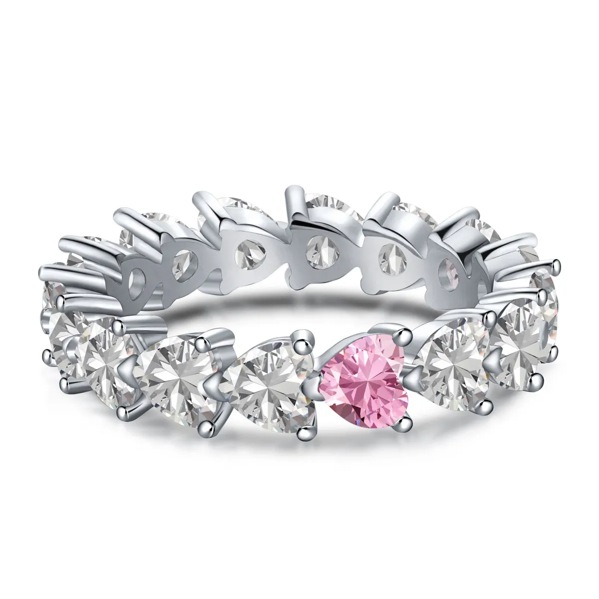 [Goodv]0.25 Carat Radiant Romance Heart Cut Lover Ring