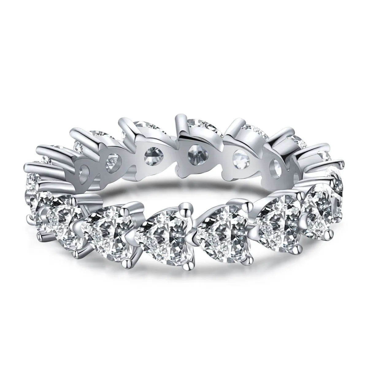 [Goodv]0.25 Carat Radiant Romance Heart Cut Lover Ring