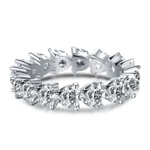 [Goodv]0.25 Carat Radiant Romance Heart Cut Lover Ring