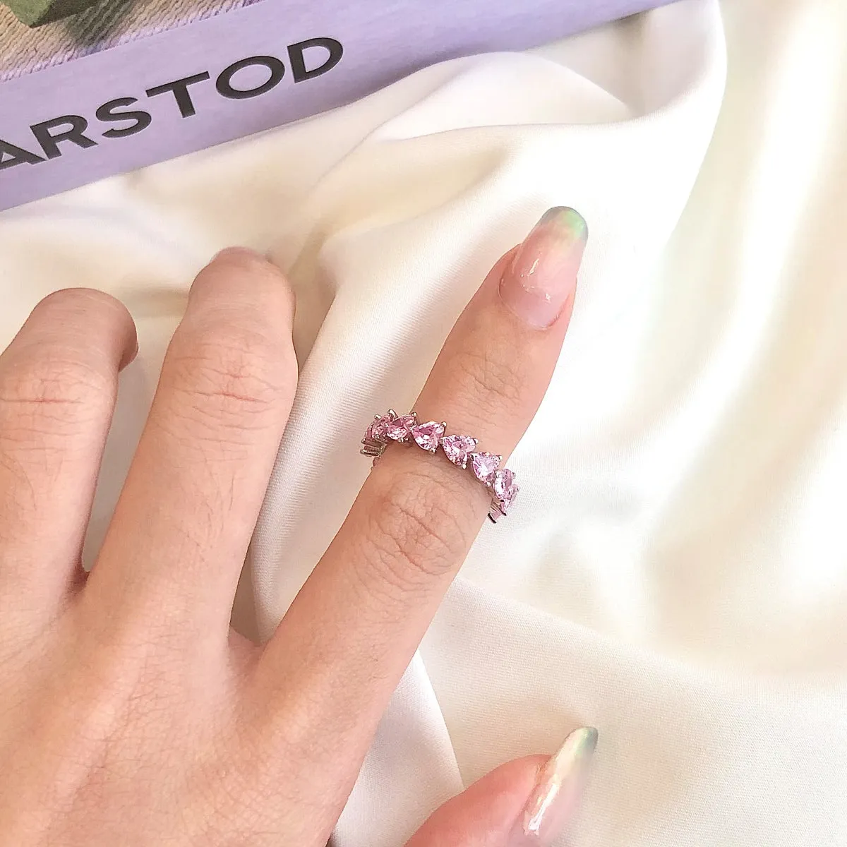 [Goodv]0.25 Carat Radiant Romance Heart Cut Lover Ring