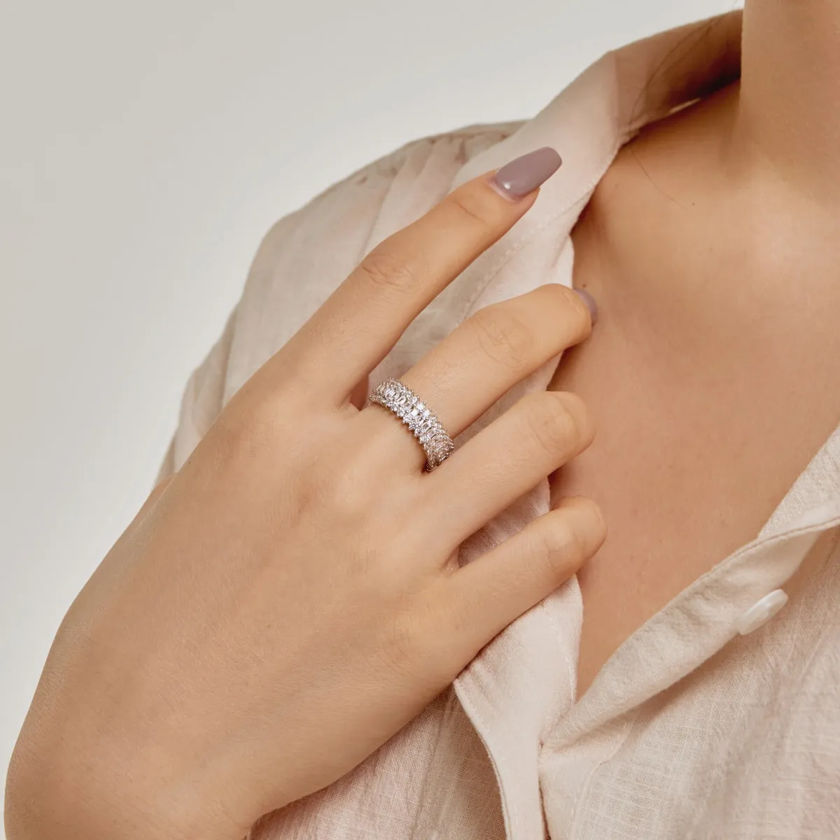 [Goodv]Ornate Colorful Radiant Cut Daily Ring